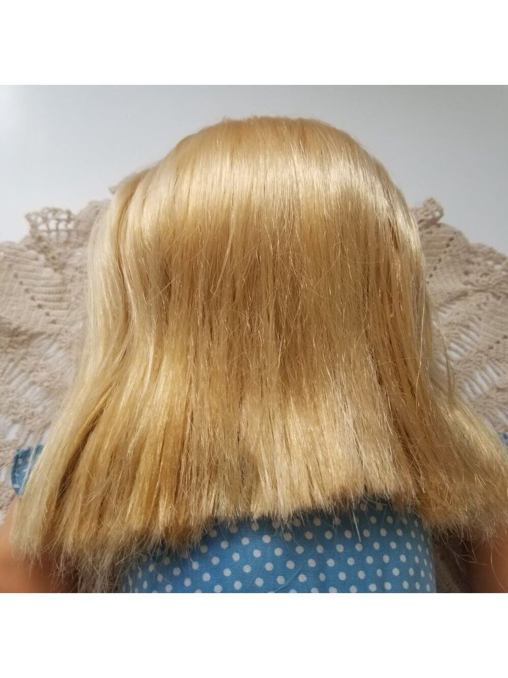 Vintage Playskool School Kids Doll 13.5” Sailor Girl Blonde Hair Blue Outfit - Picture 12 of 16